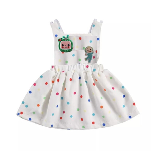 Cocomelon Dress Smash Cake Coco Melon Birthday Outfit Dress JJ Clothes - Picture 1 of 3